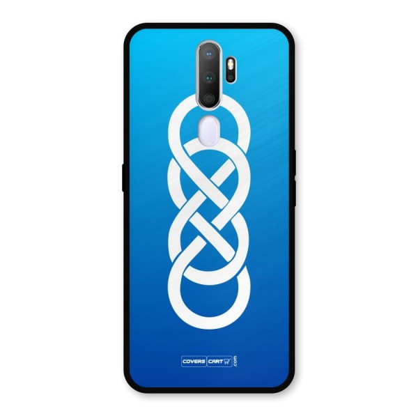 Double Infinity Blue Metal Back Case for Oppo A9 (2020)