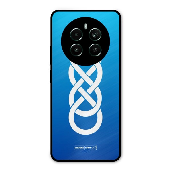 Double Infinity Blue Metal Back Case for Realme 12 Plus