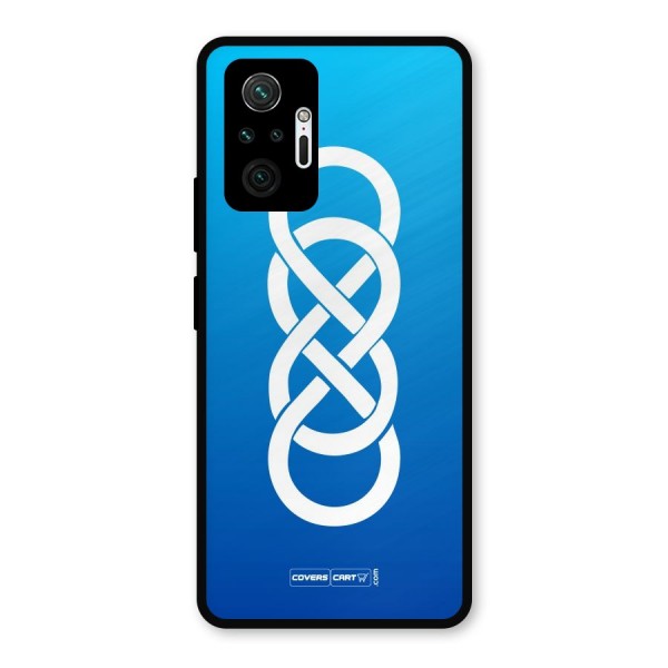 Double Infinity Blue Metal Back Case for Redmi Note 10 Pro