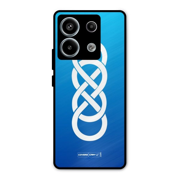 Double Infinity Blue Metal Back Case for Redmi Note 13 Pro 5G