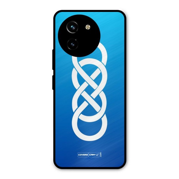 Double Infinity Blue Metal Back Case for Vivo Y200i