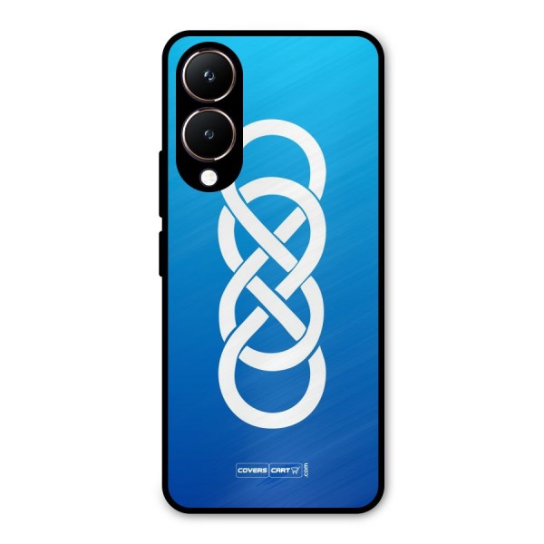 Double Infinity Blue Metal Back Case for Vivo Y28