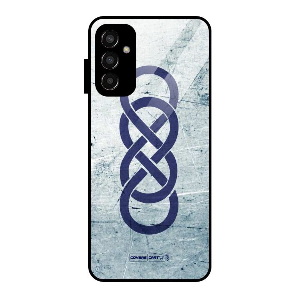 Double Infinity Rough Glass Back Case for Galaxy F13