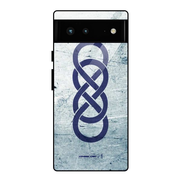 Double Infinity Rough Glass Back Case for Google Pixel 6