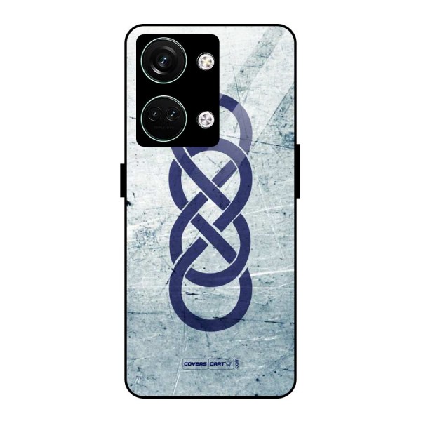 Double Infinity Rough Glass Back Case for Oneplus Nord 3
