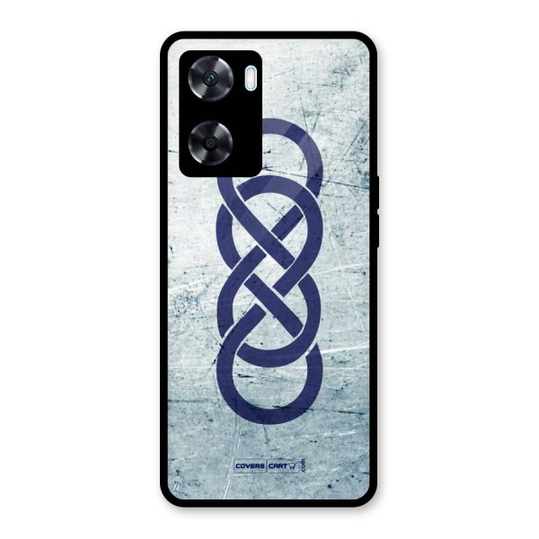 Double Infinity Rough Glass Back Case for Oppo A77s