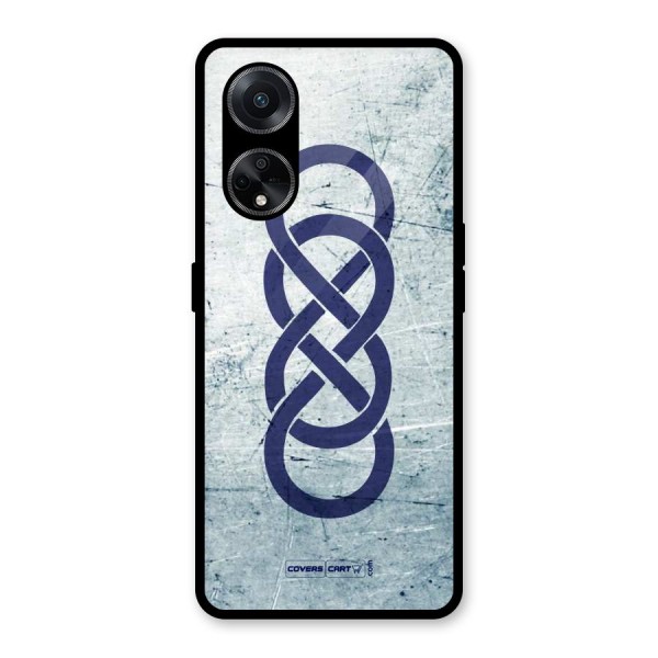 Double Infinity Rough Glass Back Case for Oppo F23