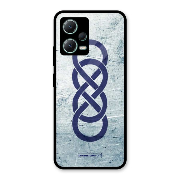 Double Infinity Rough Glass Back Case for Poco X5