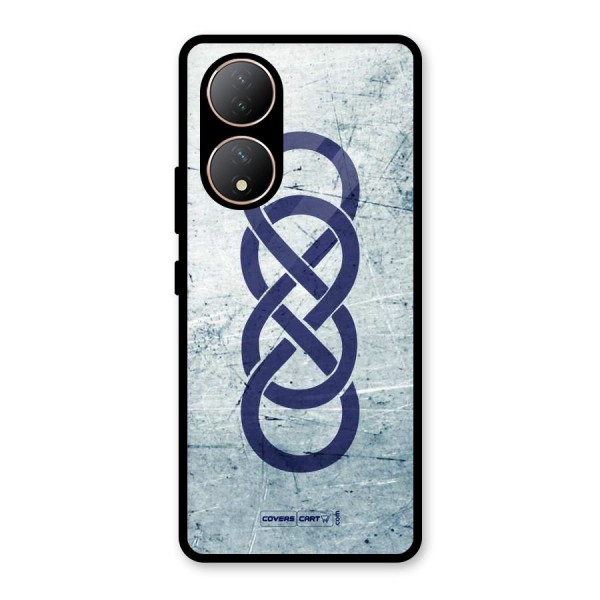 Double Infinity Rough Glass Back Case for Vivo Y100