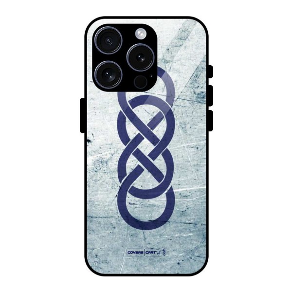 Double Infinity Rough Glass Back Case for iPhone 15 Pro