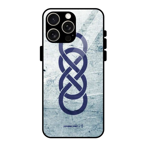 Double Infinity Rough Glass Back Case for iPhone 15 Pro Max