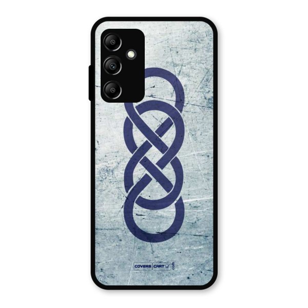 Double Infinity Rough Metal Back Case for Galaxy A14 5G