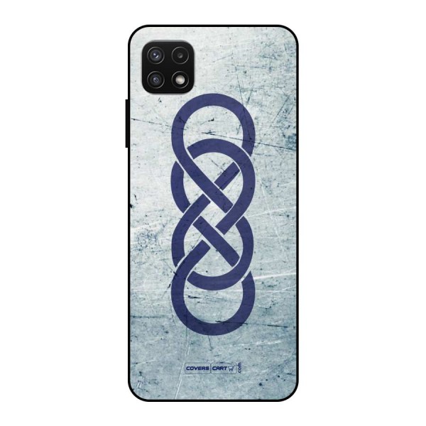 Double Infinity Rough Metal Back Case for Galaxy A22 5G