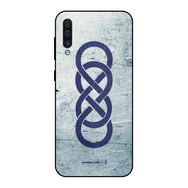 Double Infinity Rough Metal Back Case for Galaxy A30s