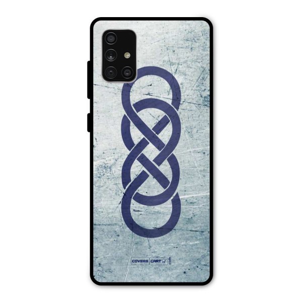 Double Infinity Rough Metal Back Case for Galaxy A71