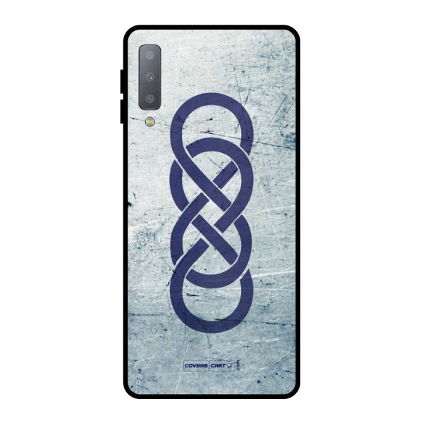 Double Infinity Rough Metal Back Case for Galaxy A7 (2018)