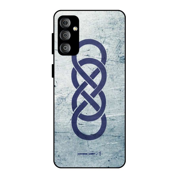 Double Infinity Rough Metal Back Case for Galaxy F23