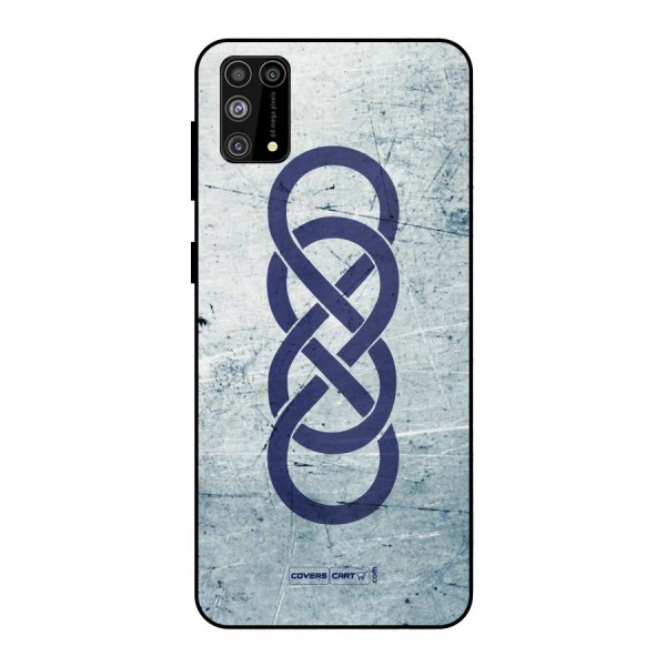 Double Infinity Rough Metal Back Case for Galaxy M31