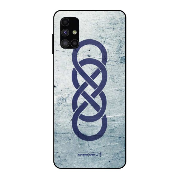 Double Infinity Rough Metal Back Case for Galaxy M51