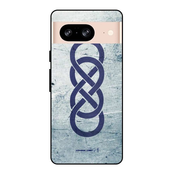 Double Infinity Rough Metal Back Case for Google Pixel 8