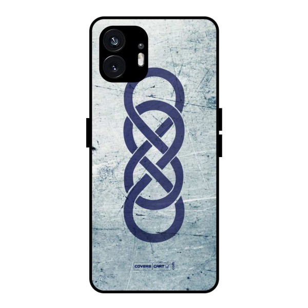 Double Infinity Rough Metal Back Case for Nothing Phone 2