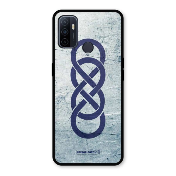 Double Infinity Rough Metal Back Case for Oppo A53