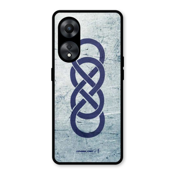 Double Infinity Rough Metal Back Case for Oppo A78