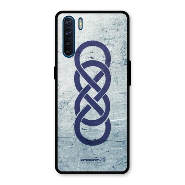 Double Infinity Rough Metal Back Case for Oppo F15