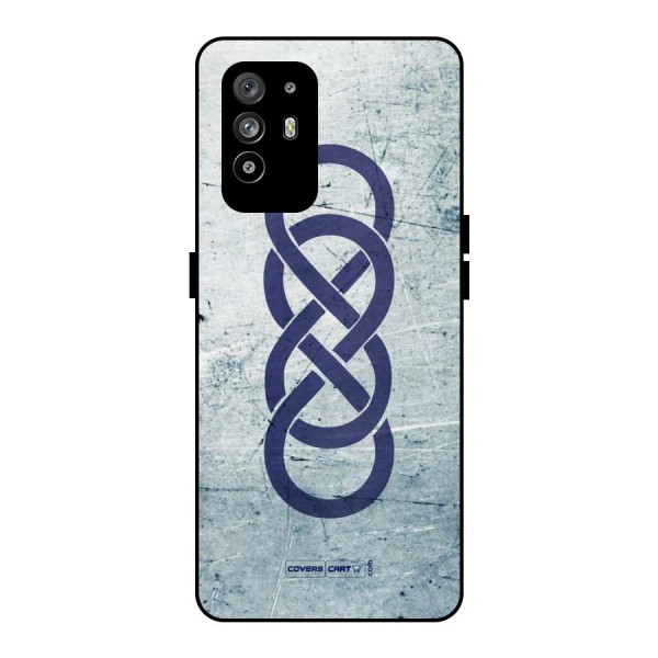 Double Infinity Rough Metal Back Case for Oppo F19 Pro Plus 5G