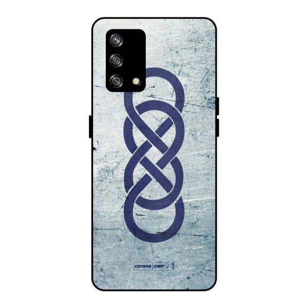 Double Infinity Rough Metal Back Case for Oppo F19s