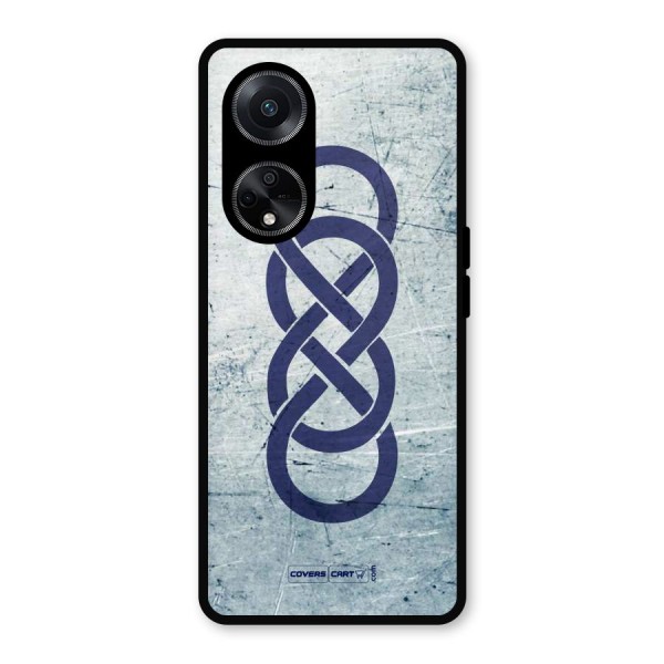 Double Infinity Rough Metal Back Case for Oppo F23