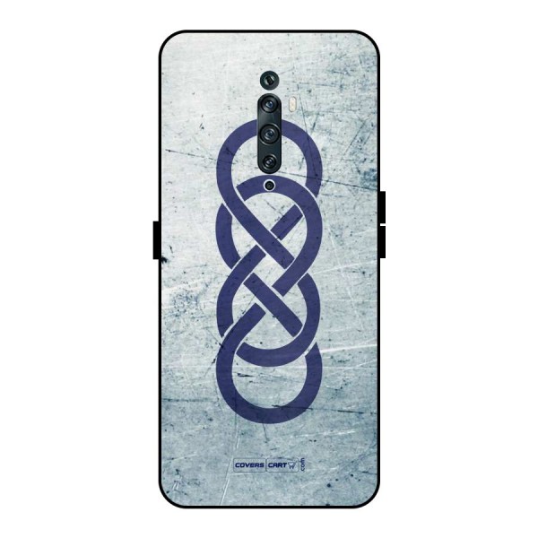 Double Infinity Rough Metal Back Case for Oppo Reno2 F