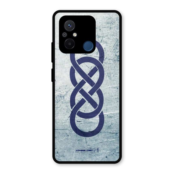 Double Infinity Rough Metal Back Case for Poco C55