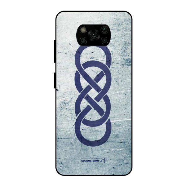 Double Infinity Rough Metal Back Case for Poco X3