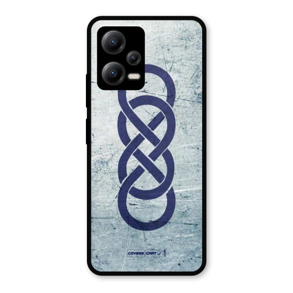 Double Infinity Rough Metal Back Case for Poco X5