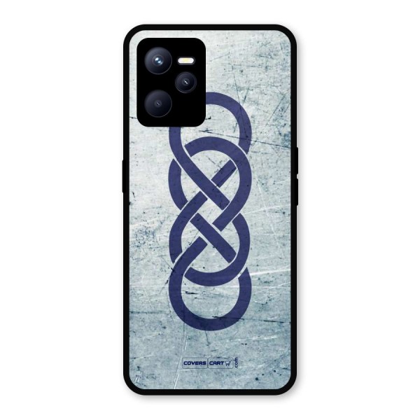 Double Infinity Rough Metal Back Case for Realme C35