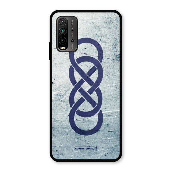 Double Infinity Rough Metal Back Case for Redmi 9 Power