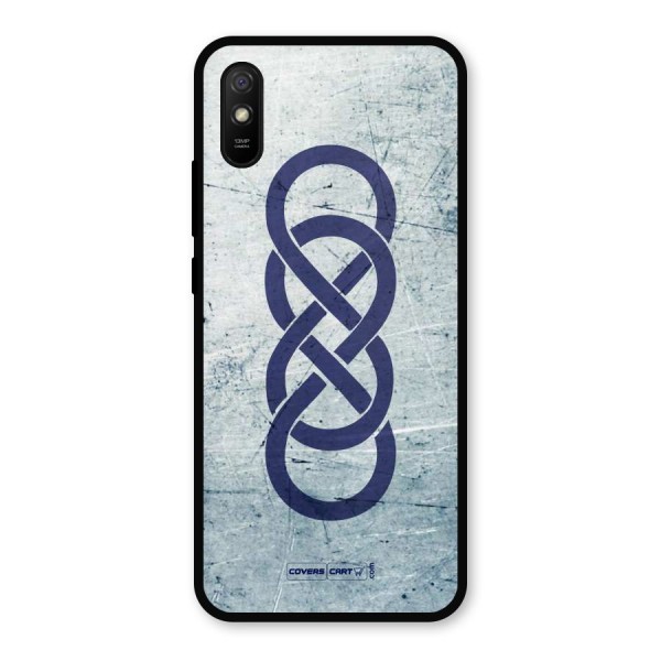 Double Infinity Rough Metal Back Case for Redmi 9a