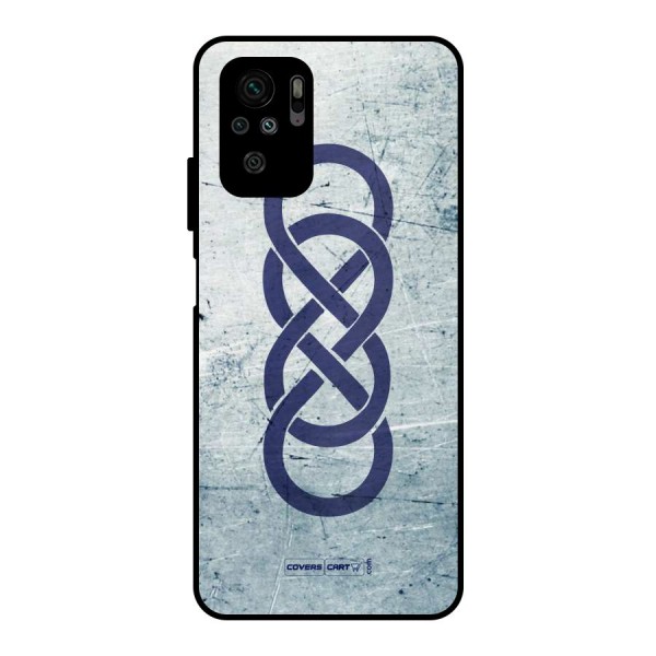 Double Infinity Rough Metal Back Case for Redmi Note 10