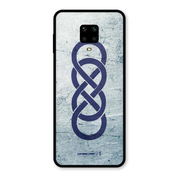Double Infinity Rough Metal Back Case for Redmi Note 9 Pro