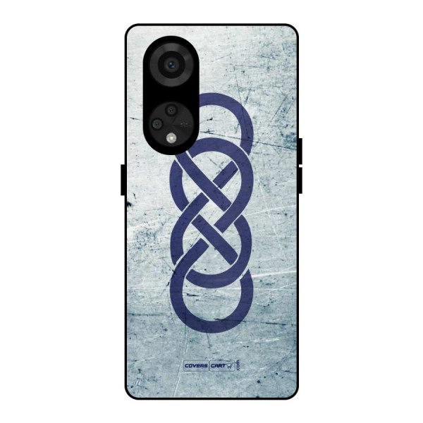 Double Infinity Rough Metal Back Case for Reno8 T 5G