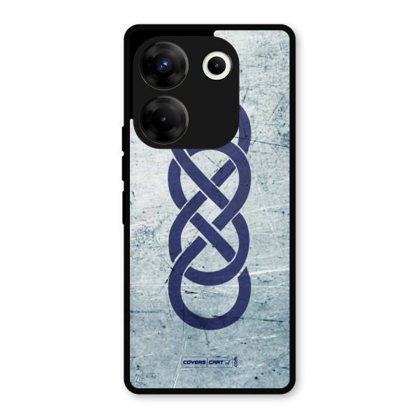 Double Infinity Rough Metal Back Case for Tecno Camon 20 Pro