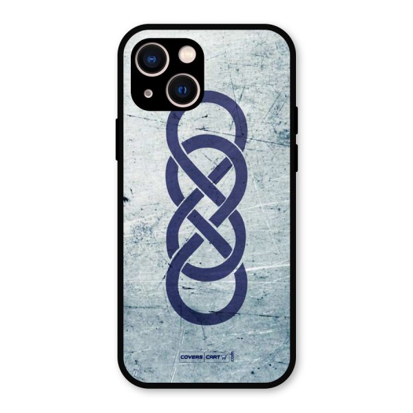 Double Infinity Rough Metal Back Case for iPhone 13
