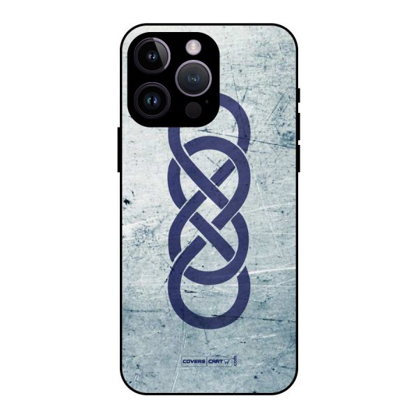 Double Infinity Rough Metal Back Case for iPhone 14 Pro Max