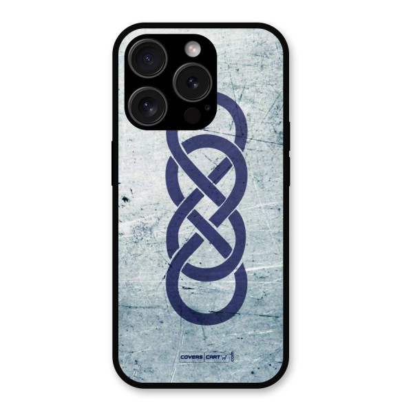 Double Infinity Rough Metal Back Case for iPhone 15 Pro