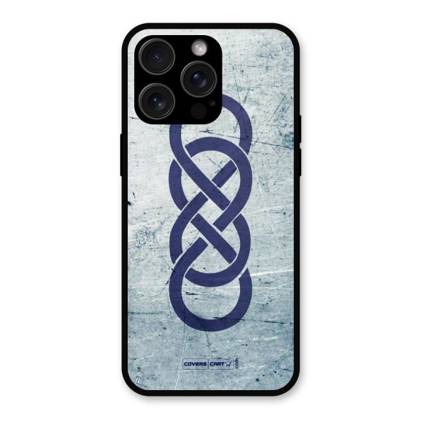 Double Infinity Rough Metal Back Case for iPhone 15 Pro Max