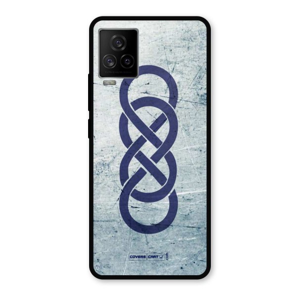 Double Infinity Rough Metal Back Case for iQOO 7 Legend 5G