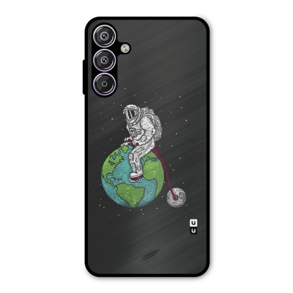 Earth Space Doodle Metal Back Case for Galaxy F15