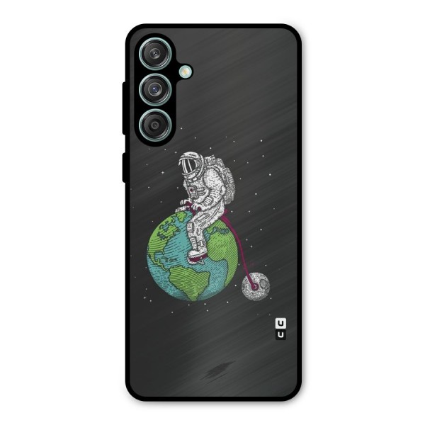 Earth Space Doodle Metal Back Case for Galaxy M55 5G