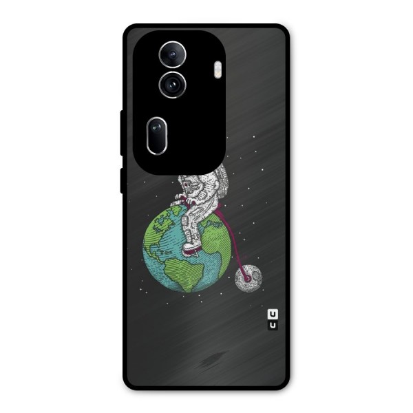 Earth Space Doodle Metal Back Case for Oppo Reno11 Pro 5G